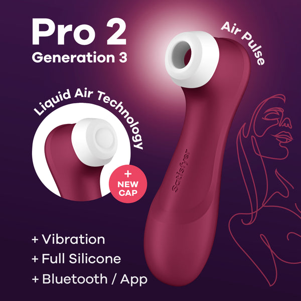 Satisfyer Pro 2 Gen 3 Connect App Stimulator - Wine Red