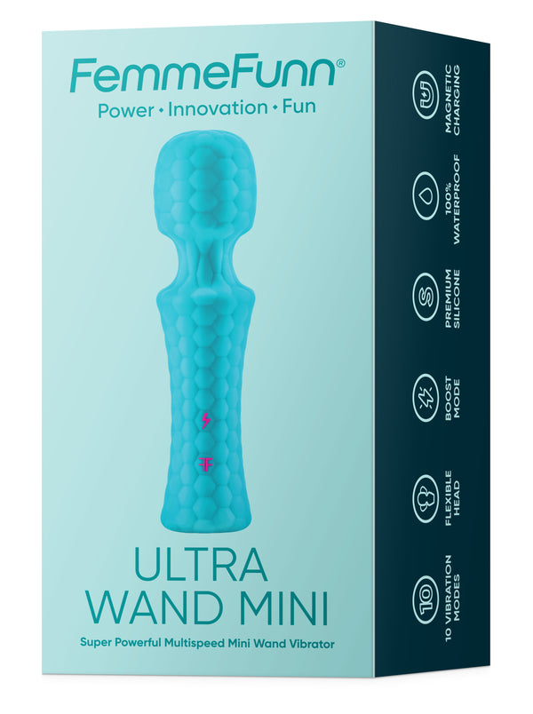 Femme Funn Ultra Wand Mini Vibrator - Turquoise