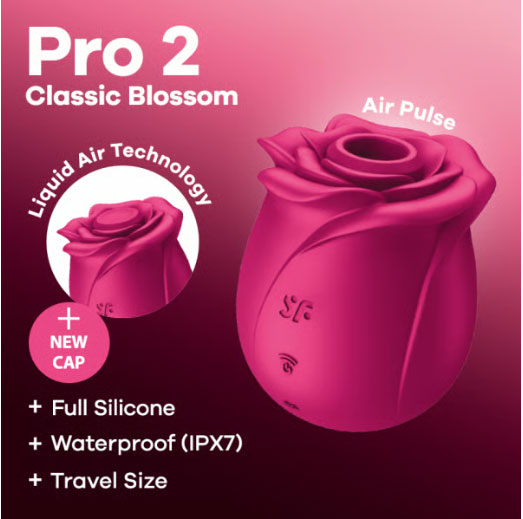 Satisfyer Pro 2 Classic Blossom Air-Pulse Stimulator - Plum