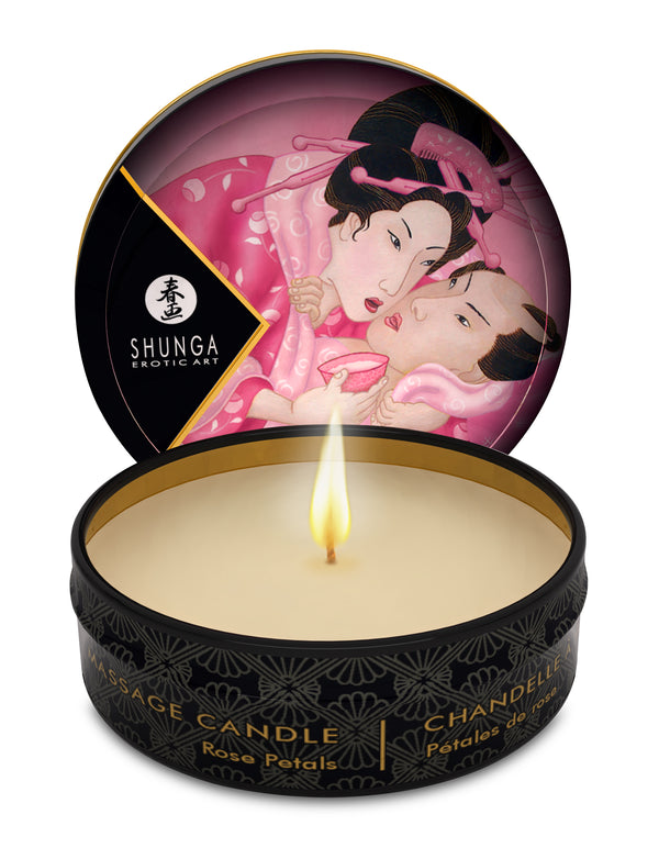 Mini Massage Candle - Rose Petals 1oz