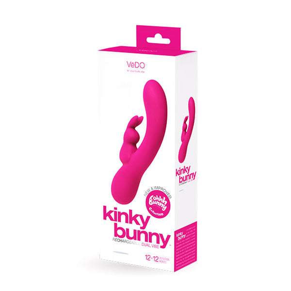 VeDO Kinky Bunny Plus Rechargeable Rabbit Vibrator - Pink