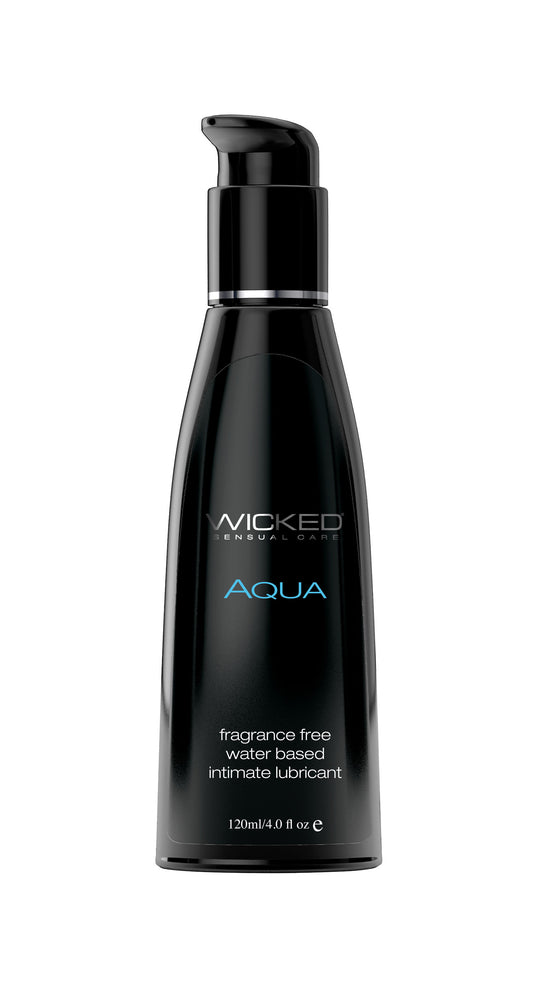 Wicked Aqua water-based personal lubricant 4 oz – aloe-enriched, fragrance-free
